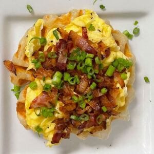 The Brekkie (Scrambled Eggs, Bacon, Scallions)